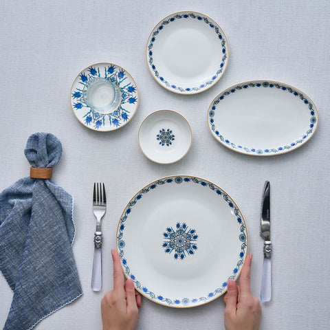 Karaca Bone China İznik 26-delig serveerset voor 6 personen, Multi
