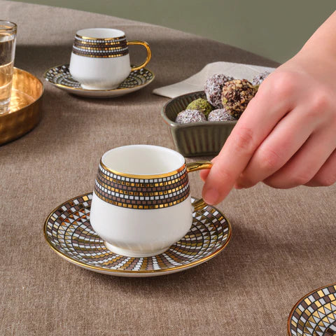 Karaca Belgin 6-Delig Koffiekopjes Set, 90 Ml