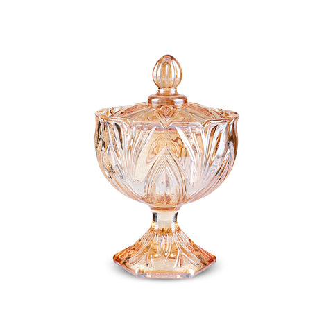 Karaca Home Barry Glass Turkish Delight Bowl, Amber