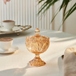 Karaca Home Barry Glass Turkish Delight Bowl, Amber