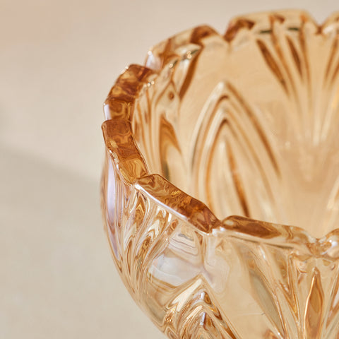 Karaca Home Barry Glass Turkish Delight Bowl, Amber