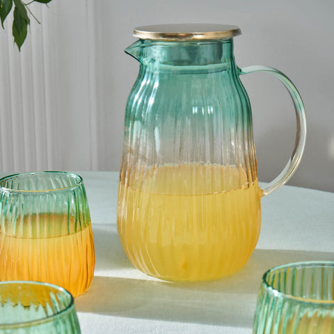 Karaca Jolie 7-delige Waterset Geel & Groen