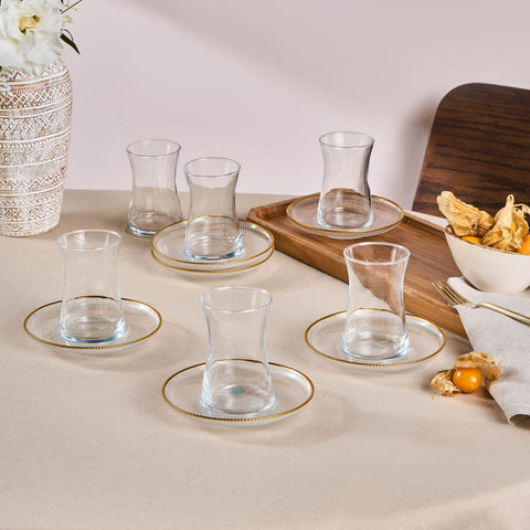 Karaca Juliet Gouden Rand 6-persoons theeset