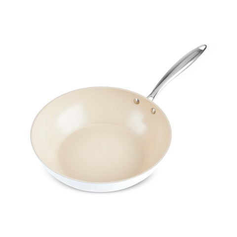 Karaca Swiss Crystal Almond Cream, Wokpan, 28cm