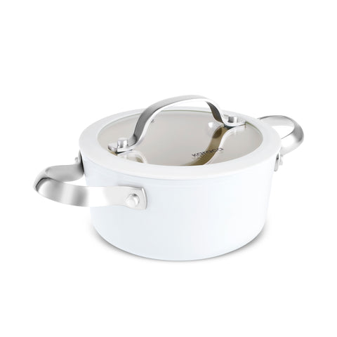 Karaca Swiss Crystal Almond Cream, Keramische Potten, 14cm