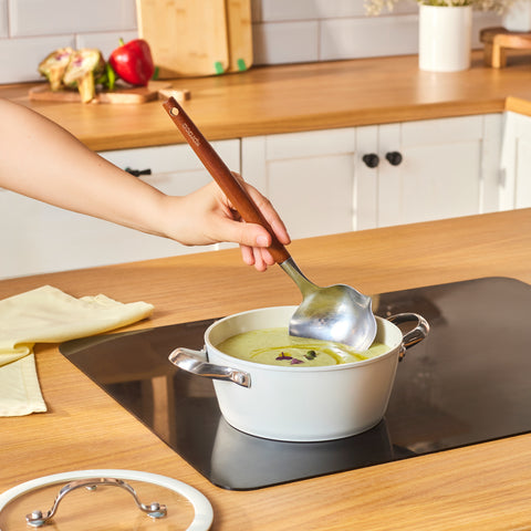 Karaca Swiss Crystal Almond Cream, Keramische Potten, 18cm