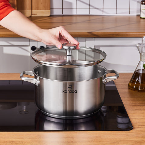 Karaca Elite, Stalen Pot, 24cm, 5.5L