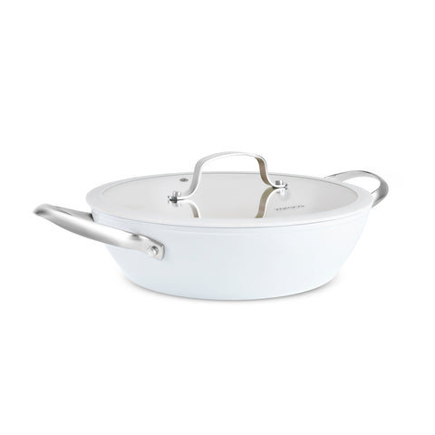 Karaca Swiss Crystal Almond Cream, Keramische Potten, 26cm