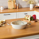 Karaca Swiss Crystal Almond Cream, Keramische Potten, 26cm