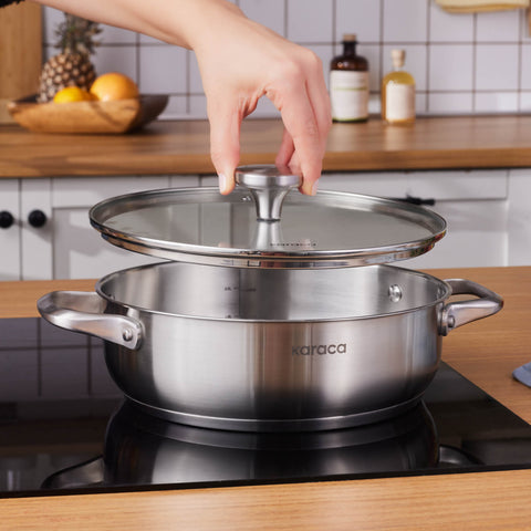 Karaca Elite, Steel Shallow Casserole, 24cm, 3L