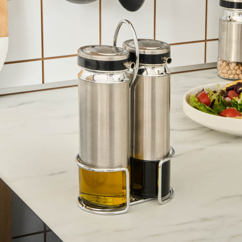 Karaca Stellum, 3-Piece Oil and Vinegar Bottle Set, Inox
 