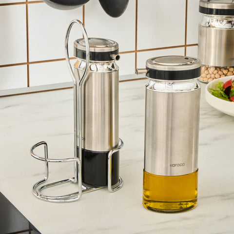 Karaca Stellum, 3-Piece Oil and Vinegar Bottle Set, Inox
 