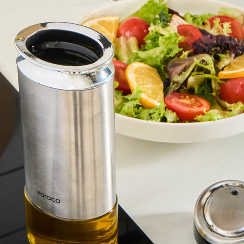 Karaca Stellum, 3-delige olie- en azijnflessenset, Inox