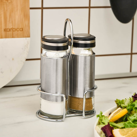 Karaca Stellum, 3-Piece Salt and Pepper Shaker Set, Inox
 
