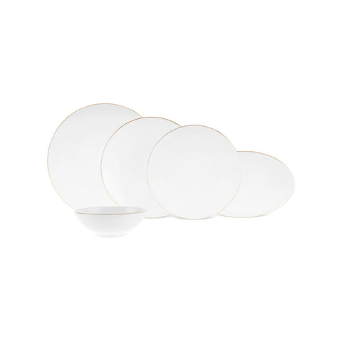 Karaca Fine Pearl Extra Chanak 55-delige Serviesset voor 12 personen Goud