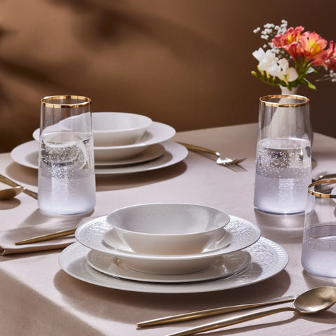 Karaca New Dome Serviesset voor 6 Personen, 24-delig, Wit
