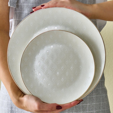 Karaca Elegance Bone Mandarin 53-delig tafelservice voor 12 personen Goud