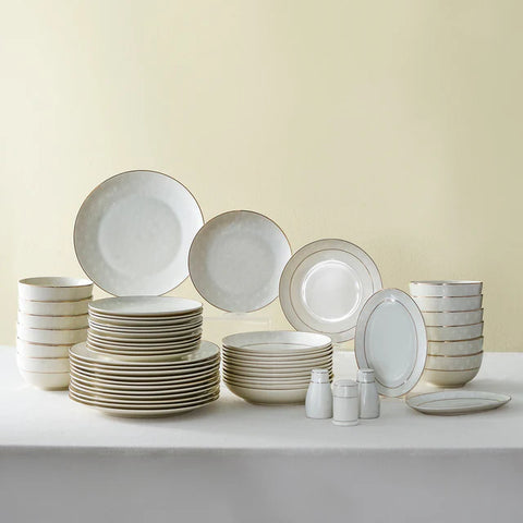 Karaca Elegance Bone Mandarin 53-delig tafelservice voor 12 personen Goud