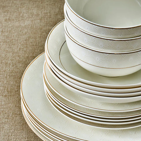 Karaca Elegance Bone Mandarin 53-delig tafelservice voor 12 personen Goud