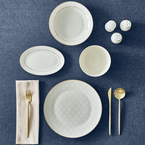 Karaca Elegance Bone Mandarin 53-delig tafelservice voor 12 personen Goud