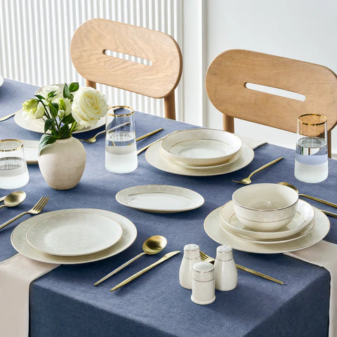 Karaca Elegance Bone Mandarin 53-delig tafelservice voor 12 personen Goud