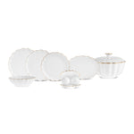 Karaca Fine Pearl Extra Shell 55-delige 12-persoons servies set Goud