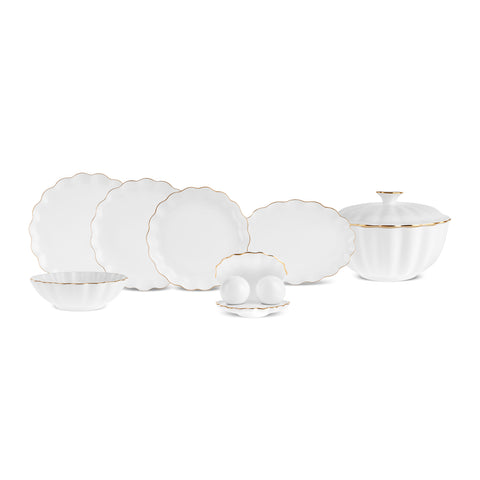 Karaca Fine Pearl Extra Shell 55-delige 12-persoons servies set Goud