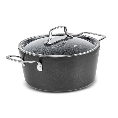 Karaca Biogranit Power-Inox Monet – 8-Piece Cookware Set Black
