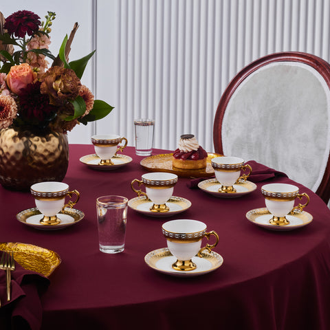 Karaca Hürrem Coffee Cup Set for 6 People, 90 ml