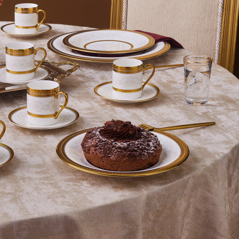 Karaca Royal Bone Charlotte Coffee Cup Set for 6 People, 90 ml