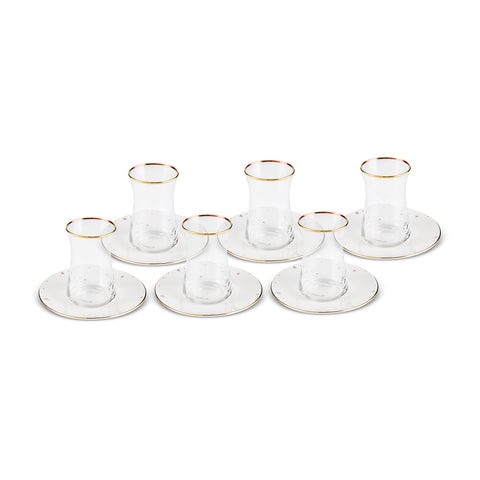 Karaca Fleur 12-Piece Tea Set, 6 Persons