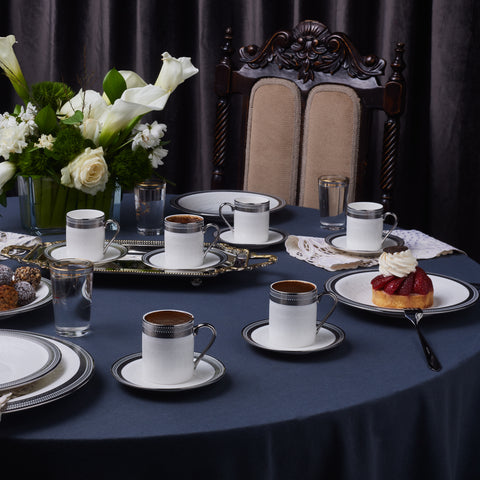 Karaca Royal Bone Kate Coffee Cup Set for 6 People, 90 ml