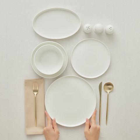 Karaca Forever Bone Pablito 53-Delig Dinnerservies Voor 12 Personen, Wit