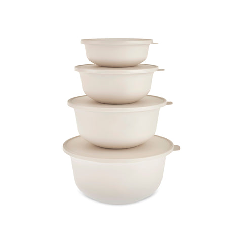 Karaca Forbs 4-piece 2 in 1 storage container set, cream