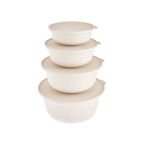 Karaca Forbs 4-piece 2 in 1 storage container set, cream