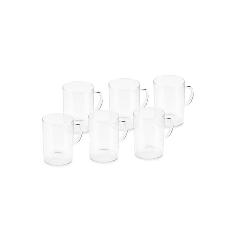 Karaca Guido 6-delige Theekoppenset voor 6 Personen, 200 ml, Transparant