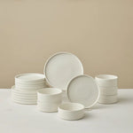 Karaca Salvare Diamond 18-Delig Bone China Serviesset Voor 6 Personen, Wit