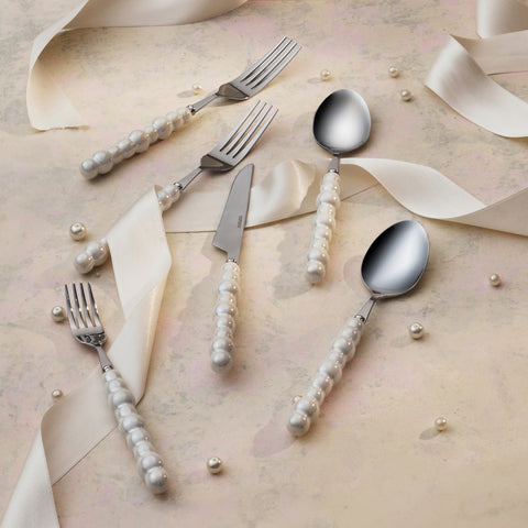 Karaca Pearl 24-Piece Cutlery Set For 6 Persons, Silver