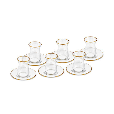Karaca Gent 12-Piece Tea Set for 6 People