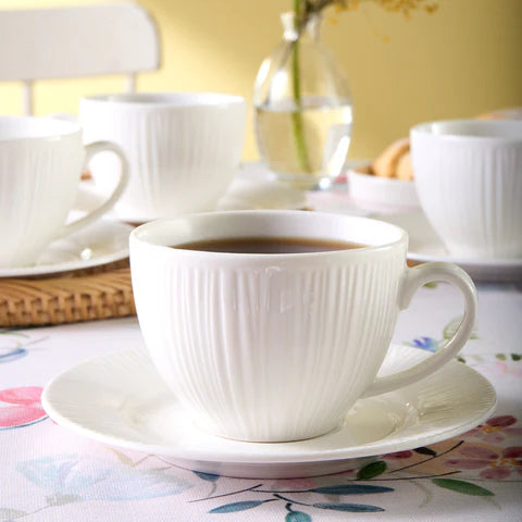 Karaca Anna Embossed Tea Cup Set For 6 Persons, 220 Ml