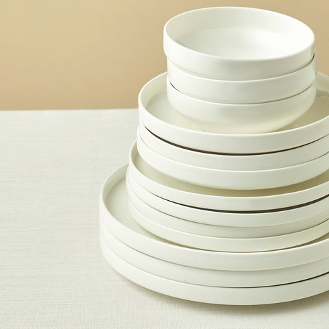 Karaca Stream Bone Sirius 53-Piece 12-Person Dinner Set White