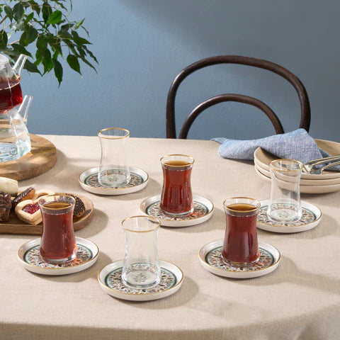 Karaca Clara 12-Piece Tea Set For 6 Persons