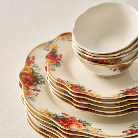 Karaca Forever Bone Amarose 26-delig Ontbijtset