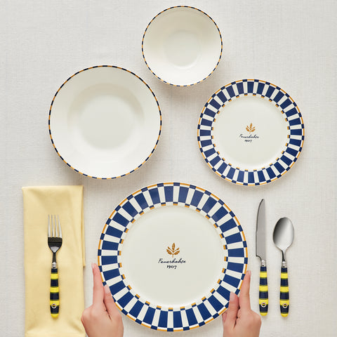 Karaca x Fenerbahçe Gelicentieerde Forever Bone 24-delige Serviesset voor 6 Personen