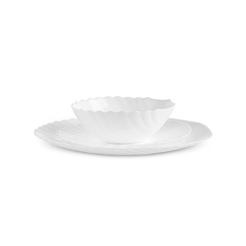 Karaca White Shell Opaalglas Serviesset, 18-delig, voor 6 Personen