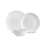 Karaca White Flower, 18-delige Serviesset van opaalglas voor 6 personen