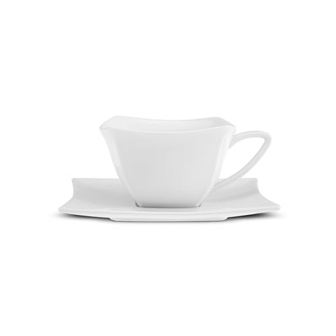 Karaca Stream Pure Perfect White 32-Piece 6-Person Breakfast Set Square
