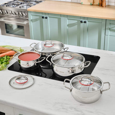 Karaca Emirgan Induction Steel Cookware Set, 8 Piece