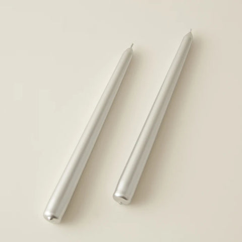 Karaca Home 2-delige Kaarsenhouder Zilver 24 cm