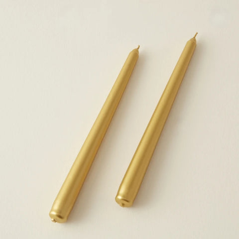 Karaca Home Set van 2 Kaarsenstandaards Gouden 24 cm